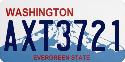 WA license plate AXT3721