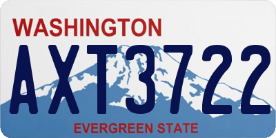 WA license plate AXT3722