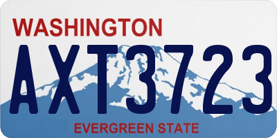 WA license plate AXT3723