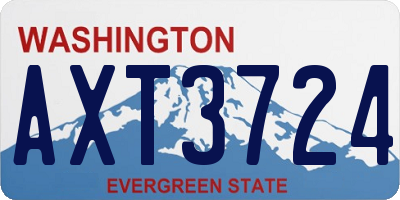 WA license plate AXT3724