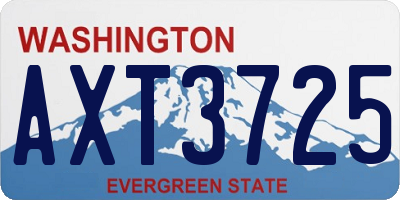 WA license plate AXT3725