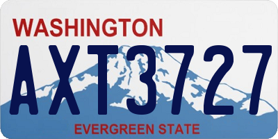 WA license plate AXT3727