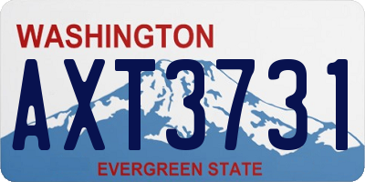 WA license plate AXT3731