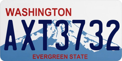 WA license plate AXT3732
