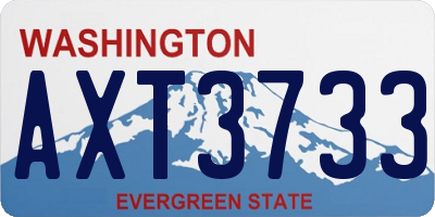 WA license plate AXT3733
