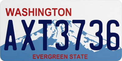 WA license plate AXT3736