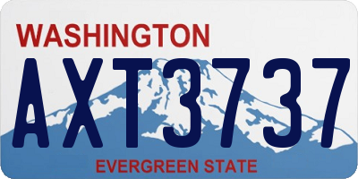 WA license plate AXT3737