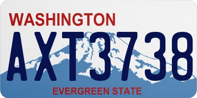 WA license plate AXT3738