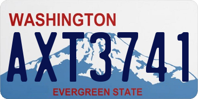 WA license plate AXT3741
