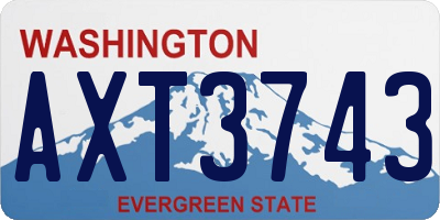 WA license plate AXT3743