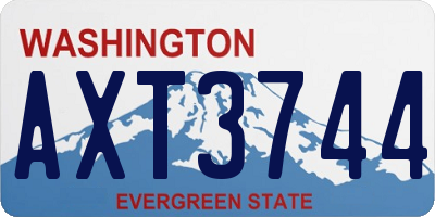WA license plate AXT3744