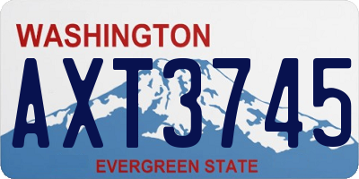 WA license plate AXT3745