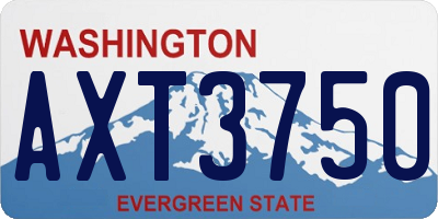 WA license plate AXT3750