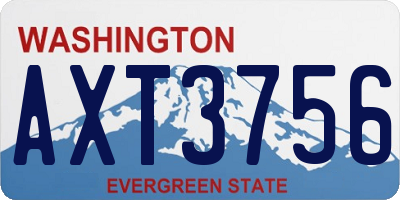WA license plate AXT3756