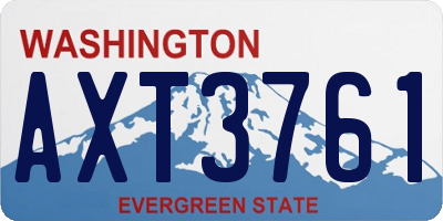WA license plate AXT3761