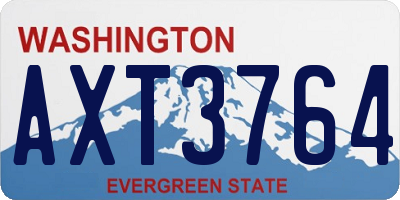WA license plate AXT3764