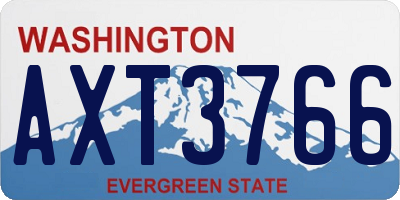 WA license plate AXT3766