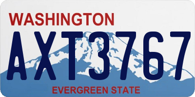 WA license plate AXT3767