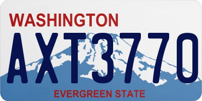WA license plate AXT3770