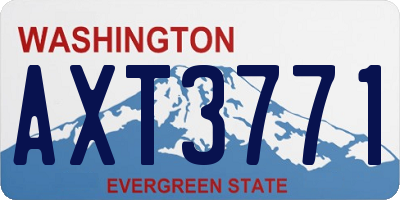 WA license plate AXT3771