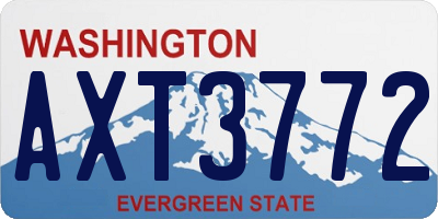 WA license plate AXT3772