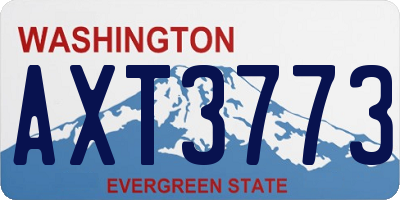 WA license plate AXT3773