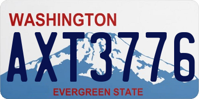 WA license plate AXT3776