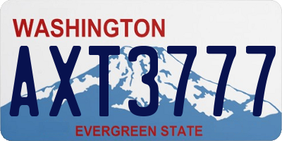 WA license plate AXT3777