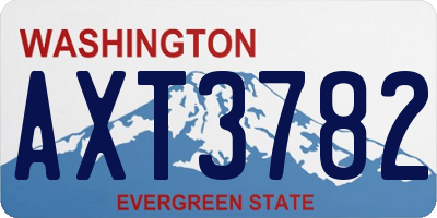 WA license plate AXT3782