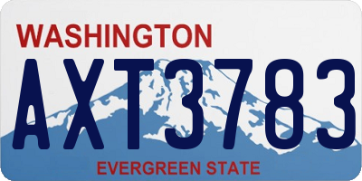 WA license plate AXT3783