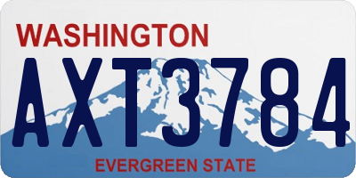 WA license plate AXT3784