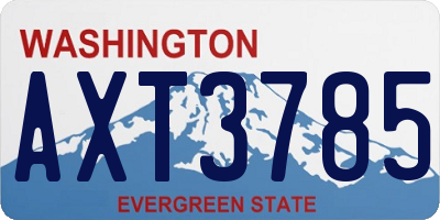WA license plate AXT3785
