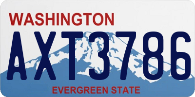 WA license plate AXT3786