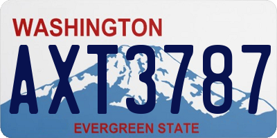 WA license plate AXT3787