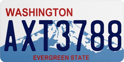 WA license plate AXT3788