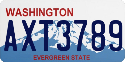WA license plate AXT3789