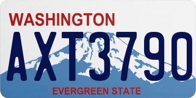 WA license plate AXT3790