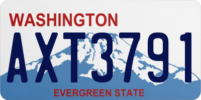 WA license plate AXT3791