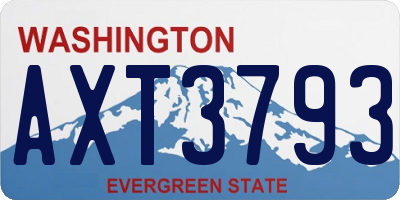 WA license plate AXT3793