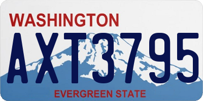 WA license plate AXT3795