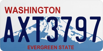 WA license plate AXT3797