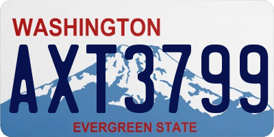 WA license plate AXT3799