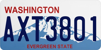 WA license plate AXT3801