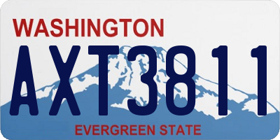 WA license plate AXT3811
