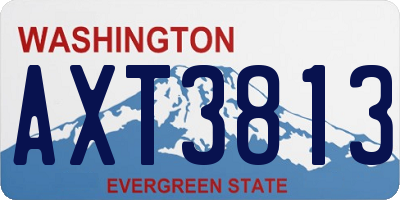 WA license plate AXT3813