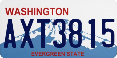 WA license plate AXT3815