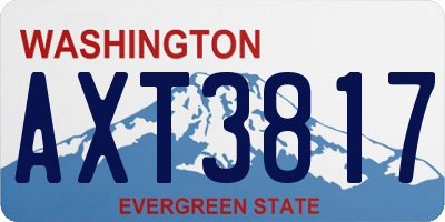 WA license plate AXT3817