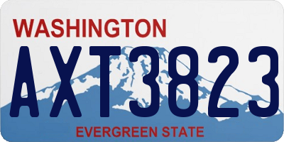 WA license plate AXT3823