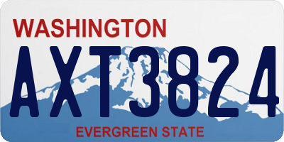 WA license plate AXT3824