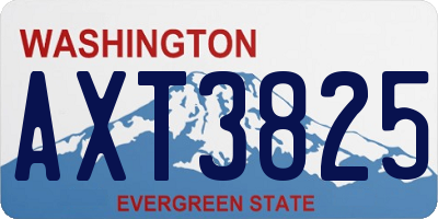 WA license plate AXT3825